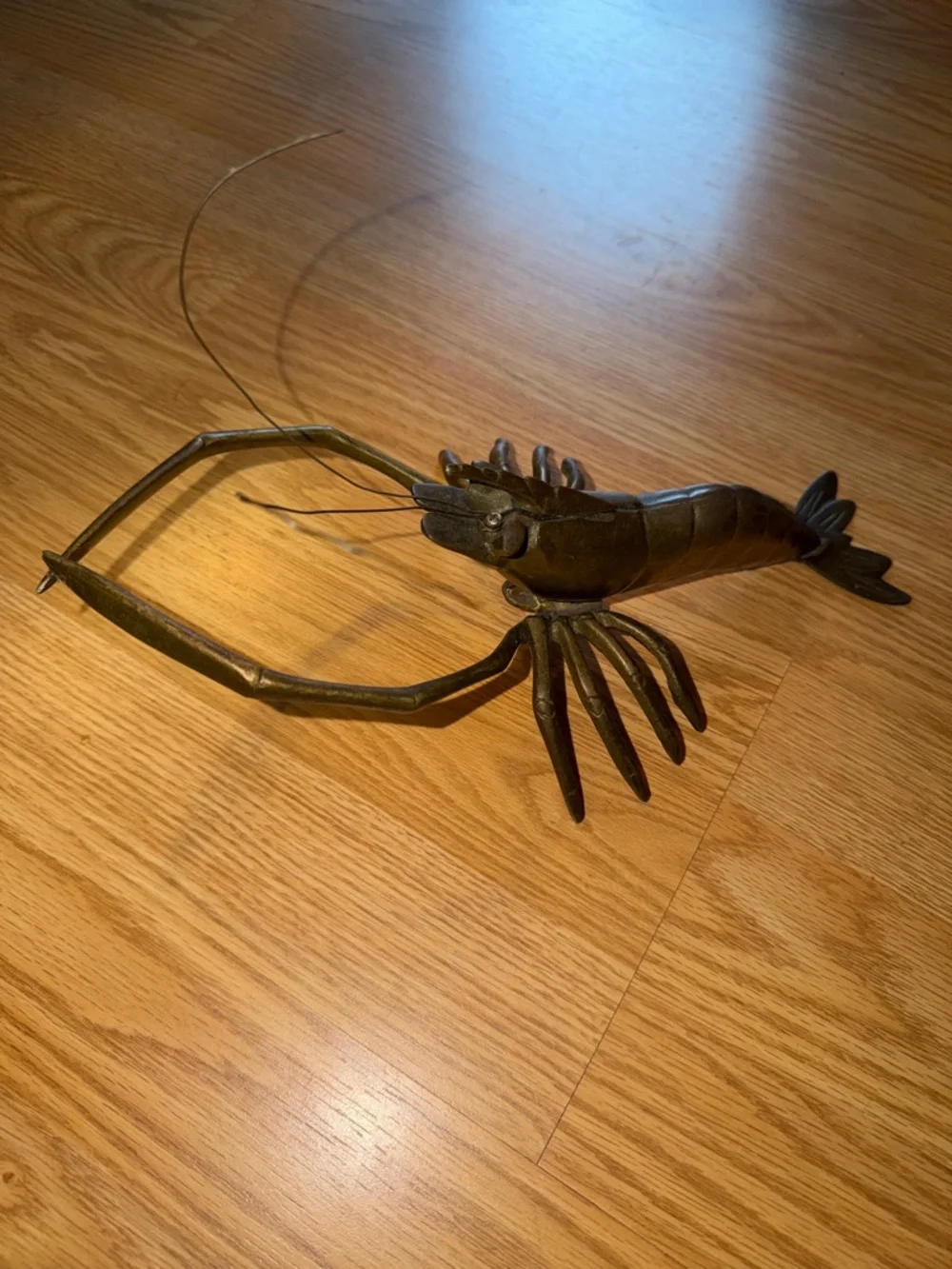 Vintage Brass Lobster Sculpture - Coastal Home Accent - Picture 3 of 6